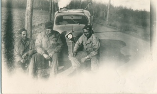 Gus, Pierce and Kimerler in Belgium 1944